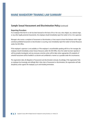 Maine Mandatory Training Kit