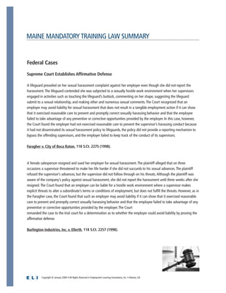 Maine Mandatory Training Kit