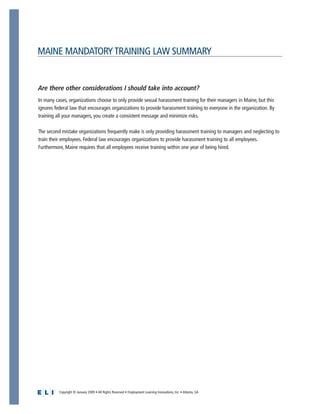 Maine Mandatory Training Kit