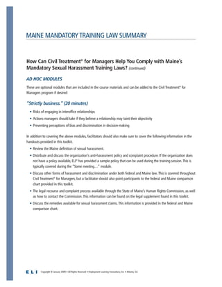 Maine Mandatory Training Kit