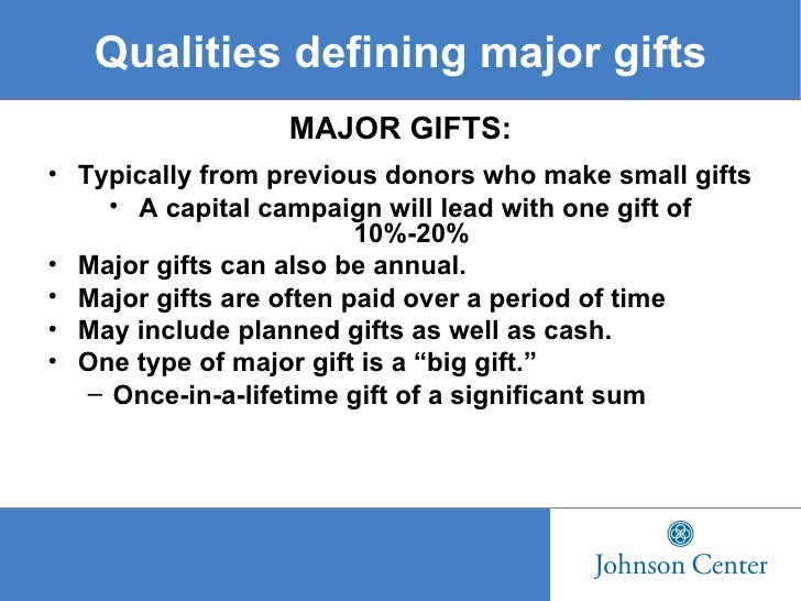 Major Gifts Powerpoint 1