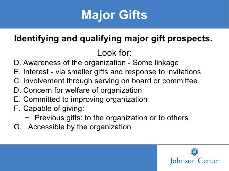 Major Gifts Powerpoint 1