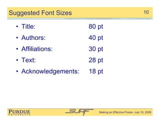 Making Effective Posters