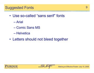 Making Effective Posters