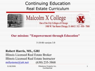 City Colleges of Chicago curriculum proposal