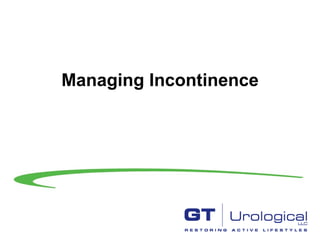 Managing Incontinence 