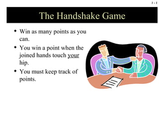The Handshake Game ,[object Object],[object Object],[object Object]