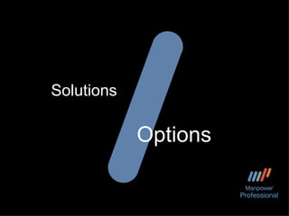 Solutions  Options Prepared for  [Client] December 10, 2008 