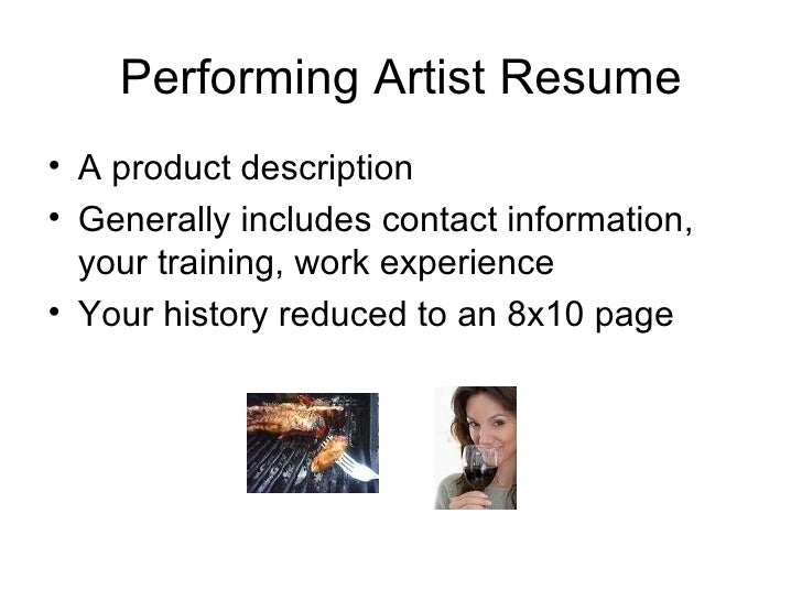 performing arts resumes