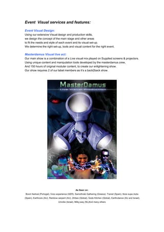 Masterdamus Features List