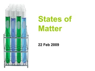 States of Matter 22 Feb 2009 