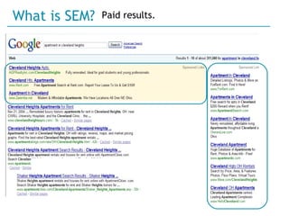 What is SEM?  Paid results. 