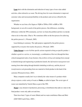 Value Stream Mapping 
