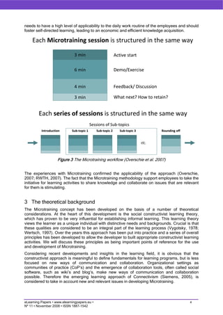 Microtraining as a support mechanism for informal learning