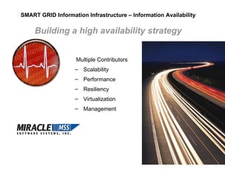 SMART GRID Information Infrastructure – Information Availability Building a high availability strategy   ,[object Object],[object Object],[object Object],[object Object],[object Object],[object Object]