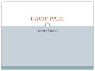 VIP PROPERTIES DAVID PAUL 