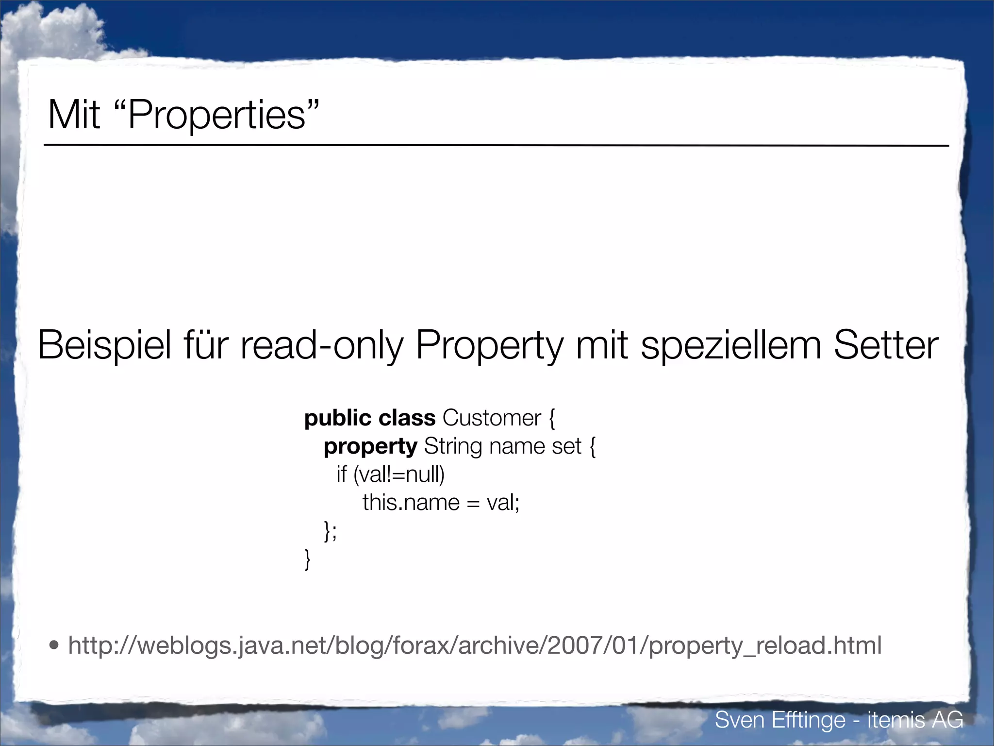 Vermisste Sprachfeatures in Java (german)