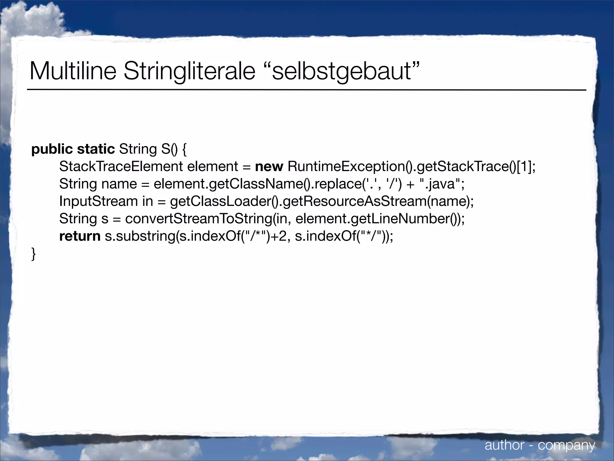 Vermisste Sprachfeatures in Java (german)
