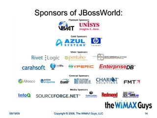 Sponsors of JBossWorld: 