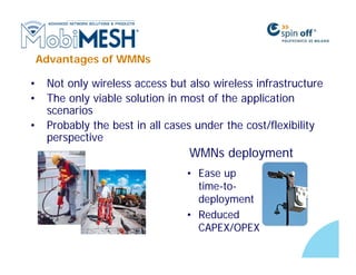 MobiMESH: Introduction to Wireless MESH Networks