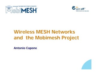 Wireless MESH Networks
and the Mobimesh Project

Antonio Capone
 