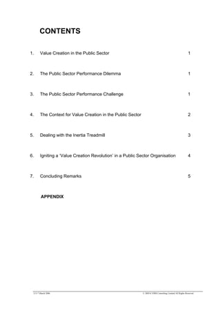 Mobilising For Value Creation In The Public Sector