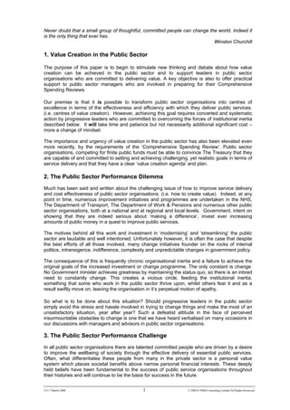 Mobilising For Value Creation In The Public Sector