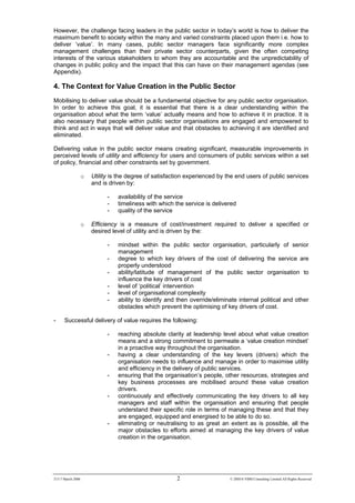 Mobilising For Value Creation In The Public Sector