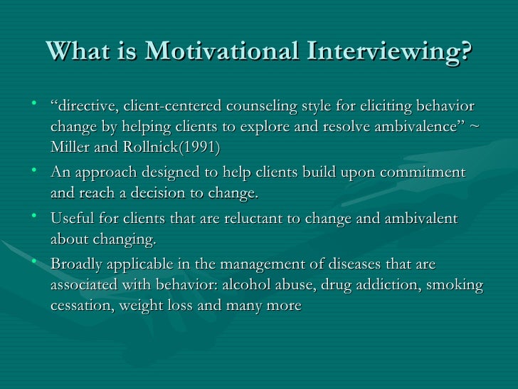 motivational interviewing and weight loss