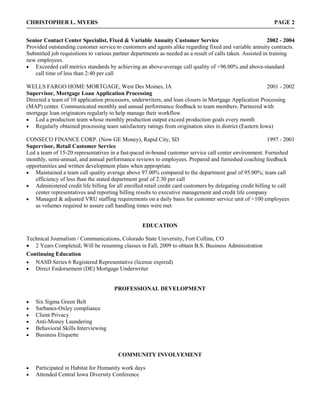 Myers,Chris Resume