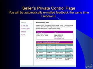 Seller’s Private Control Page You will be automatically e-mailed feedback the same time I receive it   06/08/09 