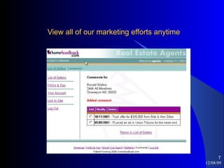 View all of our marketing efforts anytime   06/08/09 