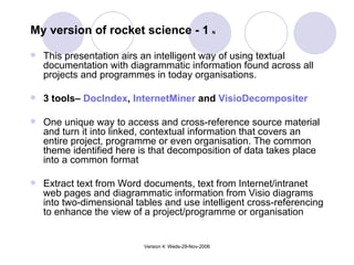 My version of rocket science - 1  N ,[object Object],[object Object],[object Object],[object Object]