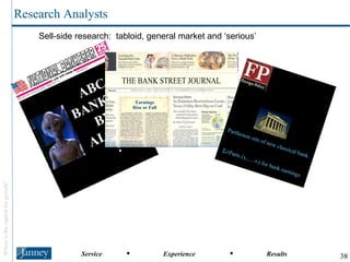 Sell-side research:  tabloid, general market and ‘serious’ Research Analysts NATIONAL BANKERER ABC BANKED BY  ALIENS ? Parthenon site of new classical bank.  ≠ Parts (x,….∞) for bank earnings ! 