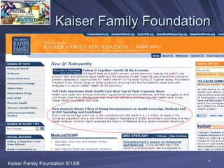 Kaiser Family Foundation Kaiser Family Foundation 5/1/08 
