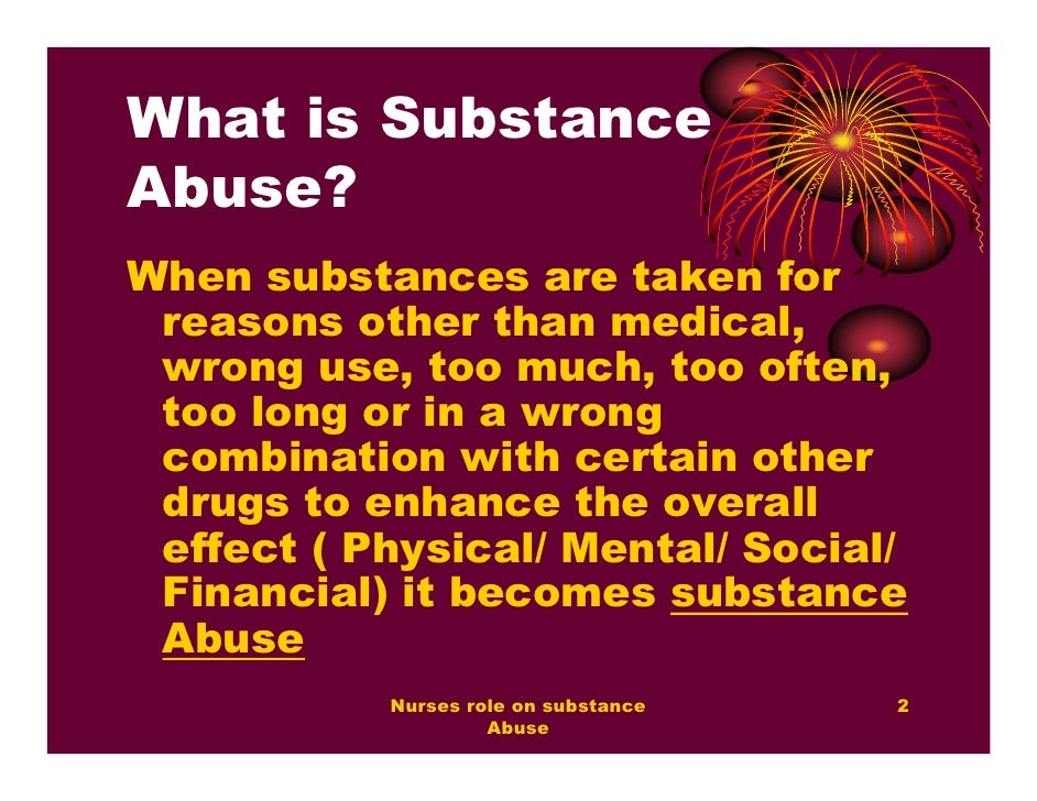 Nurses Role On Substance Abuse By Philo