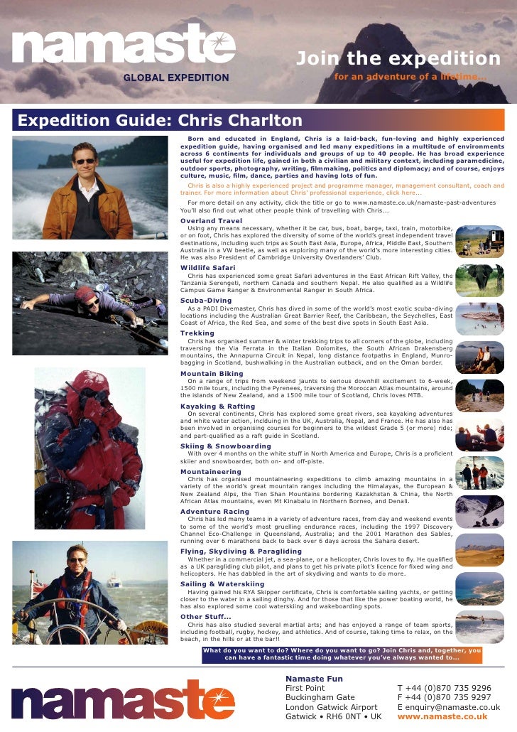 Chris Charlton Global Expedition Guide