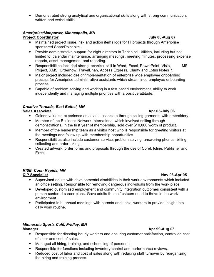 nemeth resume it resume organizational skills
