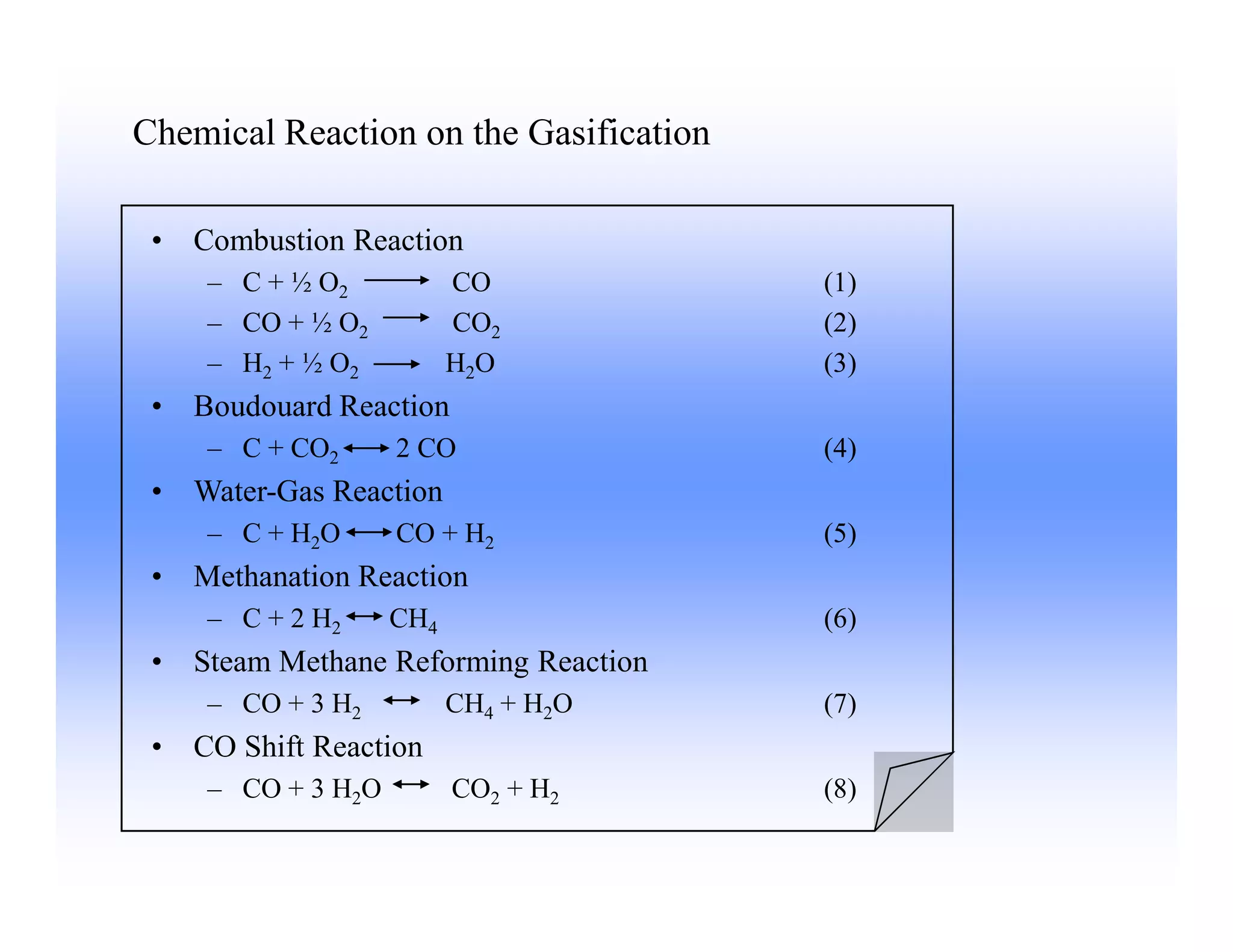Modeling of Gasification Behavior