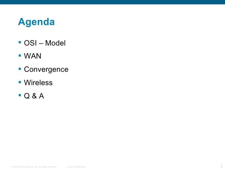 Networking Brief Overview