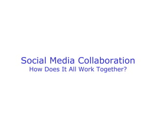 Social Media Collaboration How Does It All Work Together? 