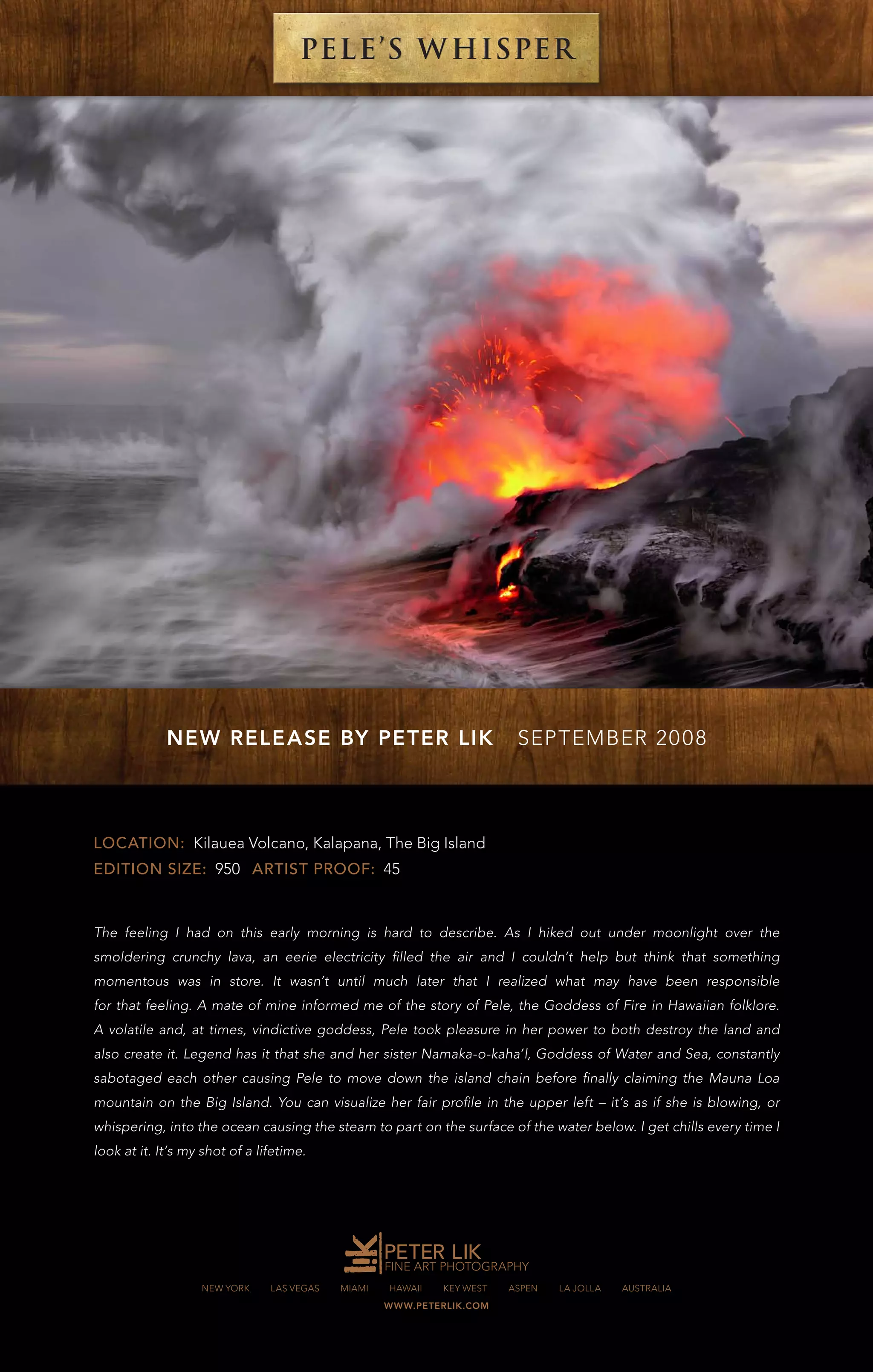 Peter Lik New Volcano images