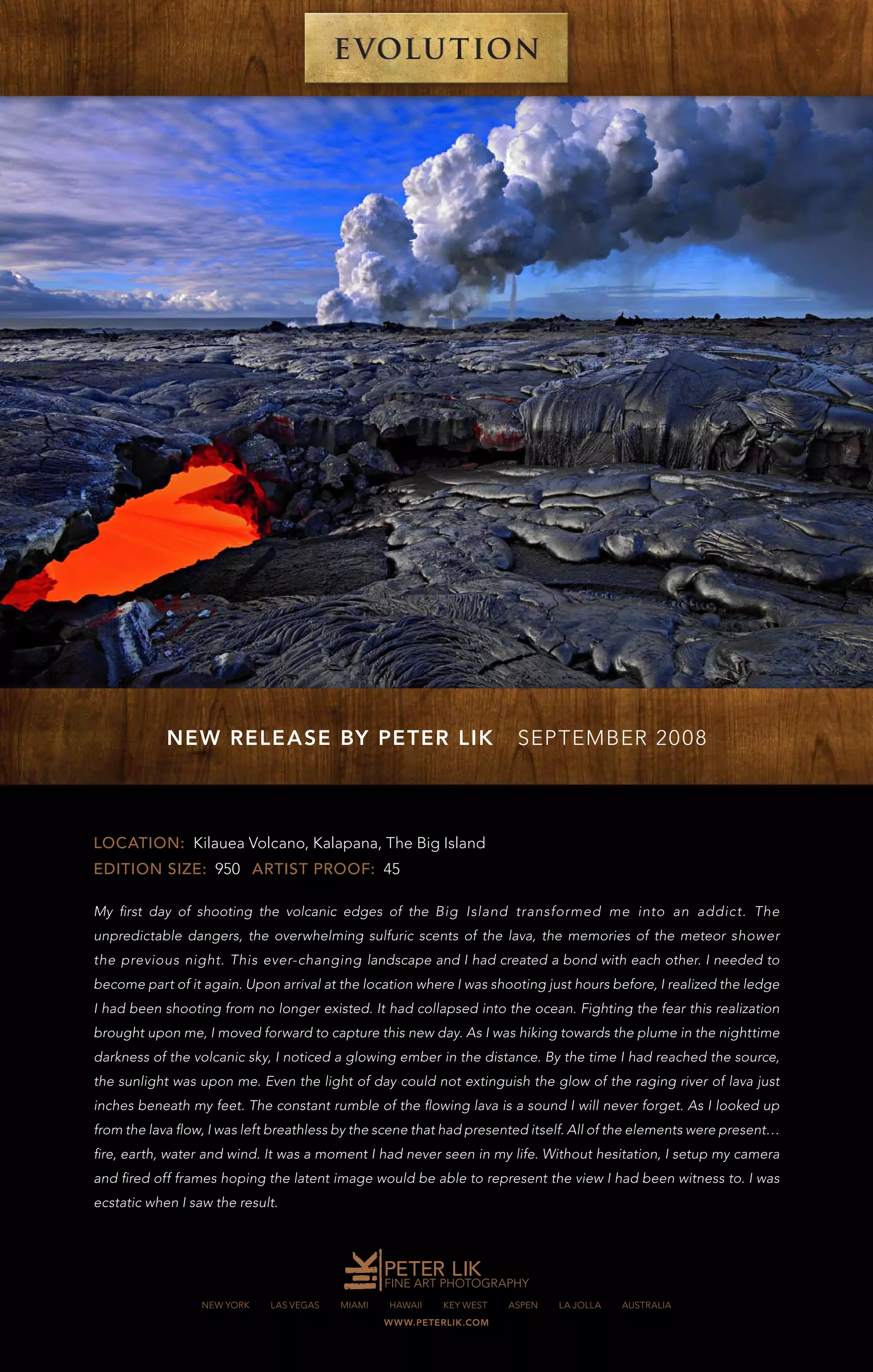 Peter Lik New Volcano images