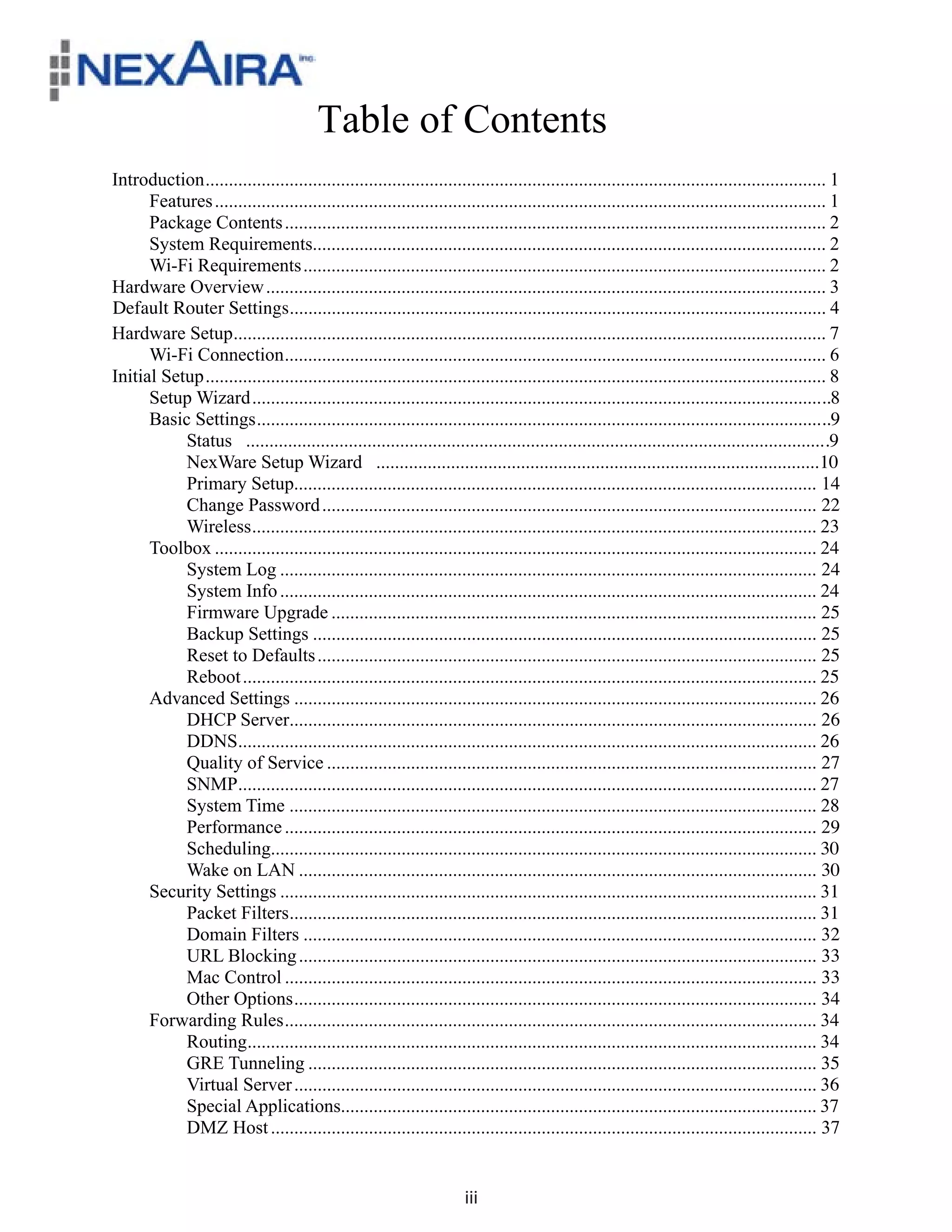 Nexaira Nexconnect Router User Guide (quantum-wireless.com) | PDF