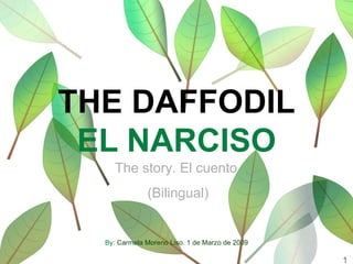 THE DAFFODIL EL NARCISO The story. El cuento. (Bilingual) By:  Carmela Moreno Liso. 1 de Marzo de 2009 1 