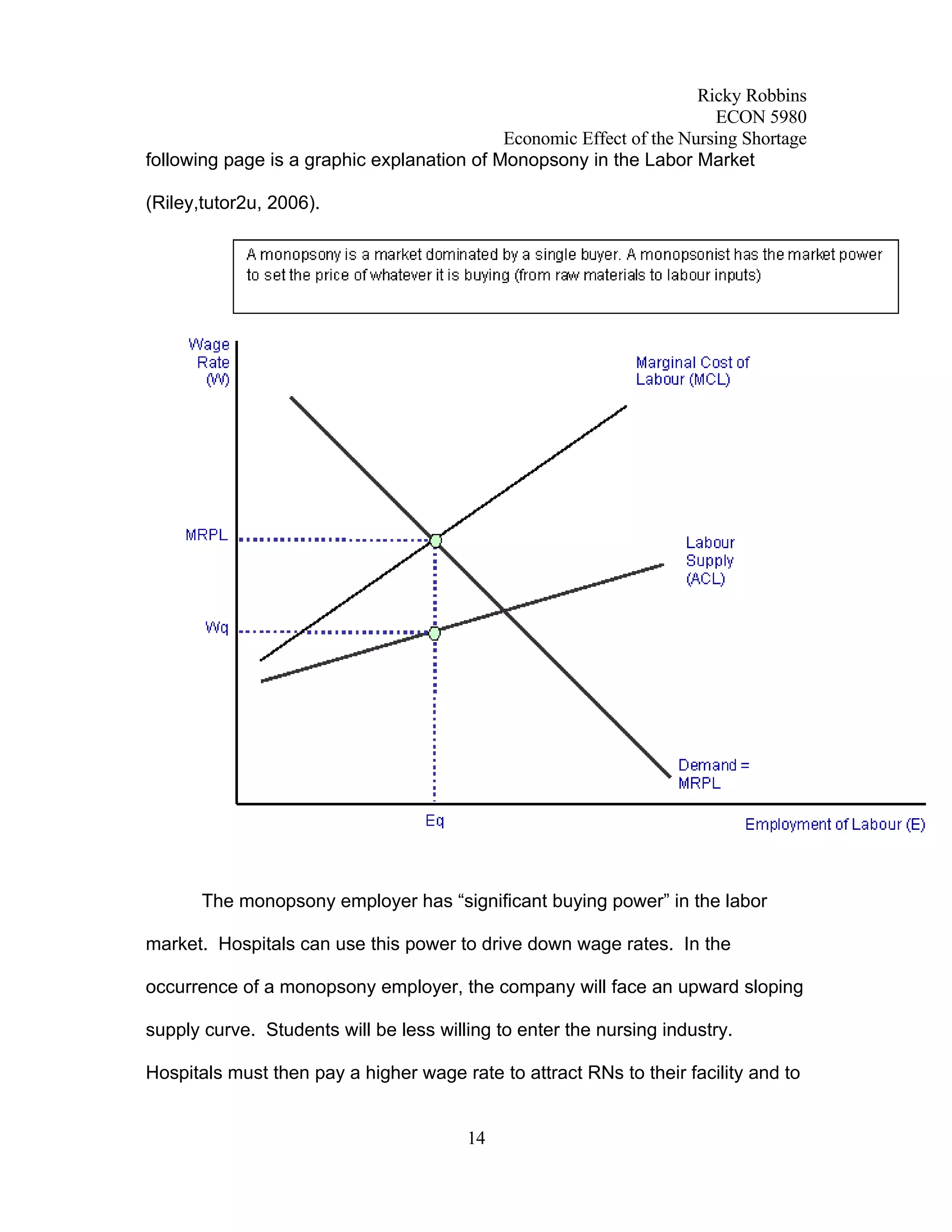 Economic Analysis of Nursing Shortage