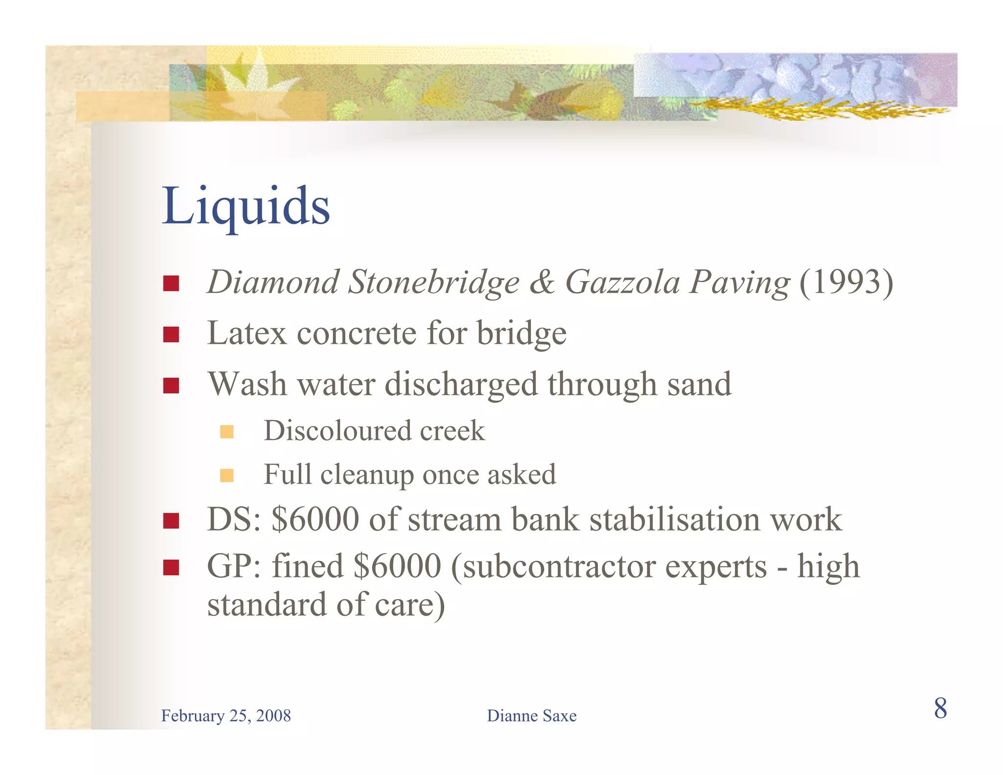 Environmental Law for Road Builders 