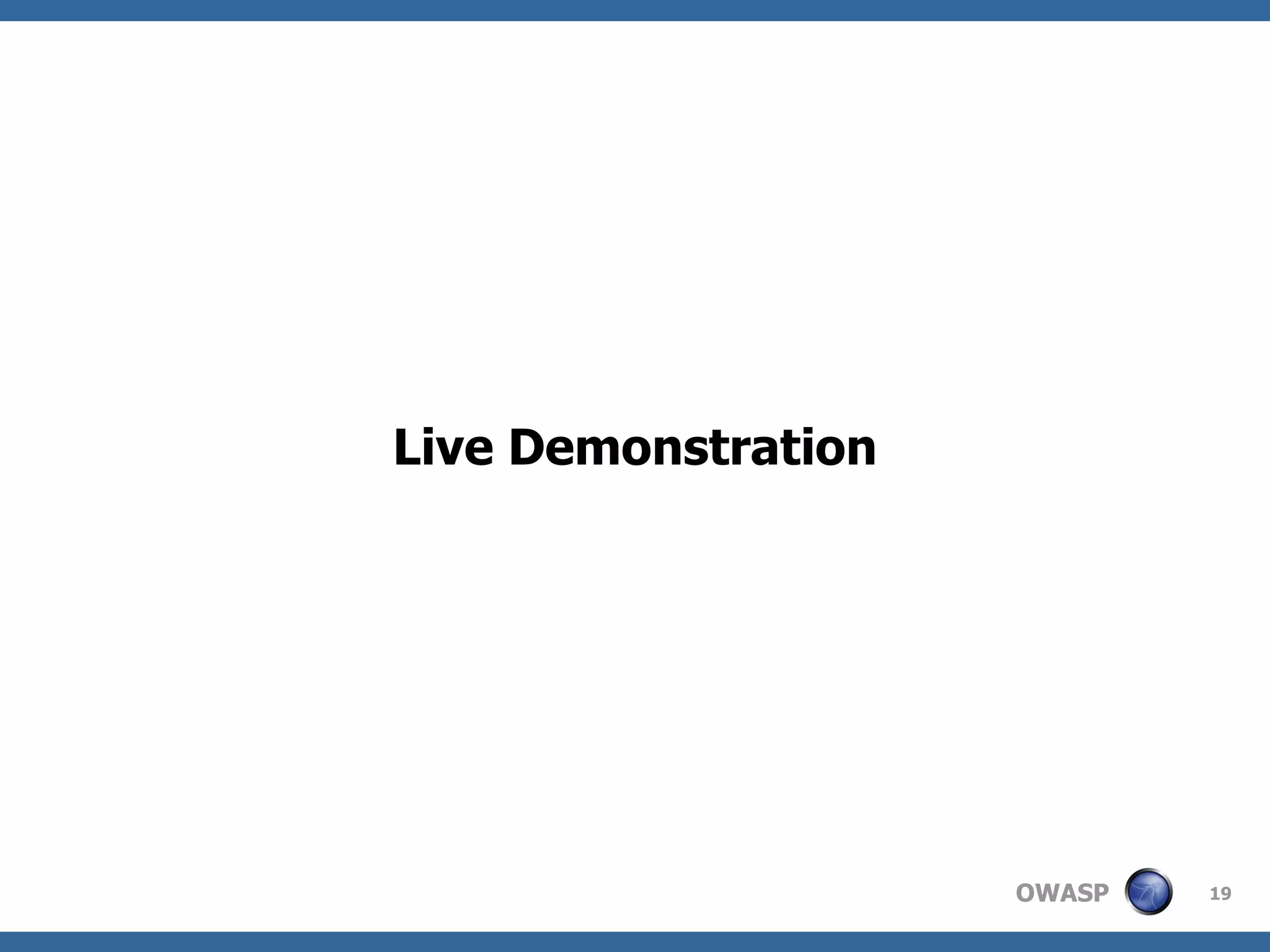 Live Demonstration 