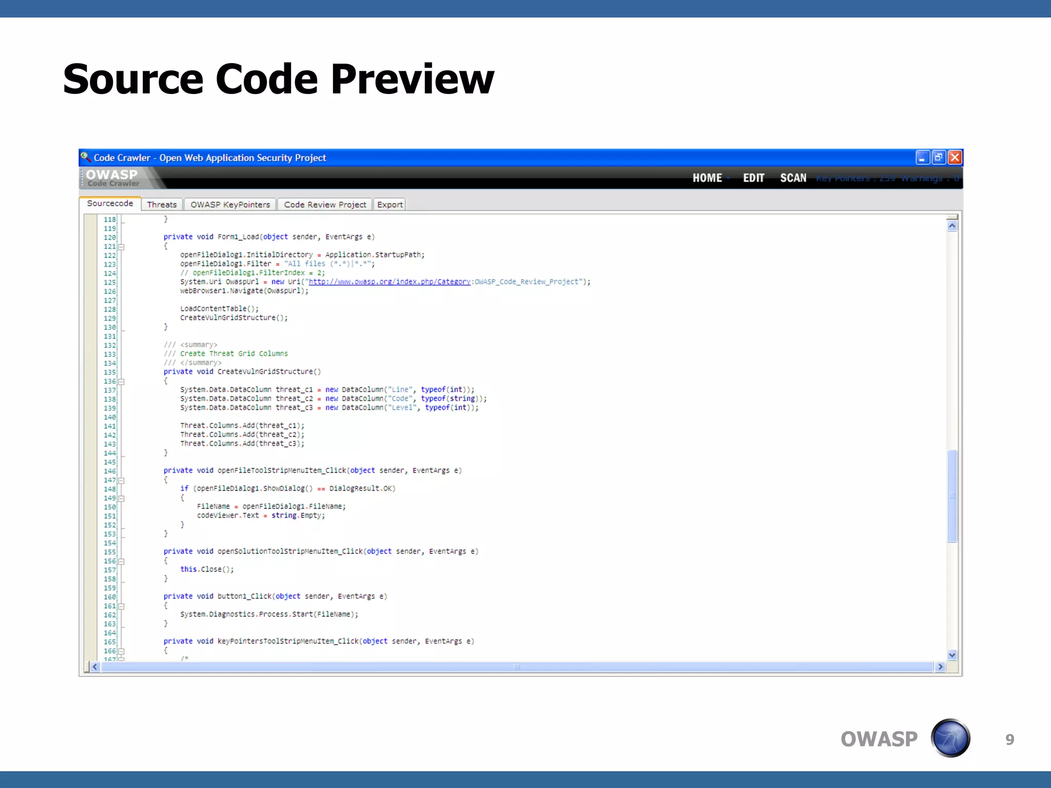Source Code Preview 