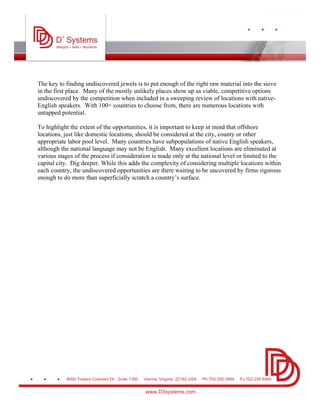 Offshoring Research Operations